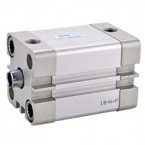 Cilindru pneumatic compact ISO 21287 dubla actionare seria ACE cu magnet Ø80 Cursa 10 mm - 80x10