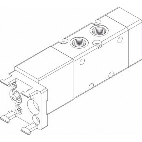 Microvalva manuala 5/2 cu adaptor pentru buton G1/8 sus