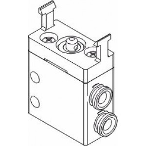 Microvalva manuala 3/2 NC fara actionare conector Ø4 lateral