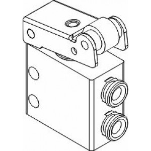 Microvalva manuala 3/2 NC rola conector Ø4 lateral