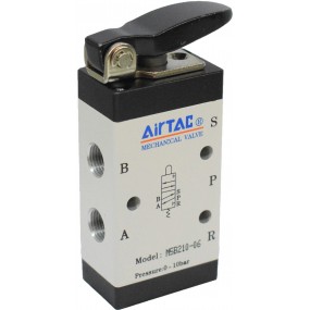 Distribuitor 5/2 seria 200 G1/8 cu actionare tip clapeta scurta