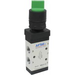 Distribuitor 5/2 seria 200 G1/4 cu actionare tip selector culoare verde