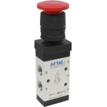 Distribuitor 5/2 seria 200 G1/4 actionare cu buton tip ciuperca culoare rosie