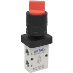 Distribuitor 3/2 seria S3 G1/8 cu actionare tip selector culoare rosie