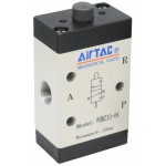 Distribuitor manual schema 3/2 seria 200 fara actionare 1/8"