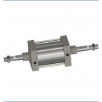 Cilindru pneumatic patrat ISO 15552 tija dubla Ø125 Cursa 150 mm - 125x150