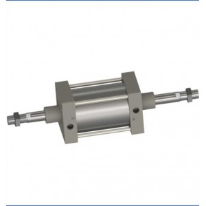 Cilindru pneumatic patrat ISO 15552 tija dubla Ø160 Cursa 25 mm - 160x25