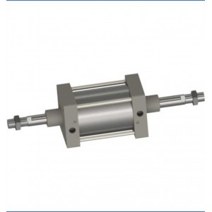 Cilindru pneumatic patrat ISO 15552 tija dubla Ø160 Cursa 650 mm - 160x650