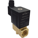 Vana control fluide din alama apa/aer/ulei normal inchisa 1/2" orificiu 5 mm cu bobina si conector - 220VAC