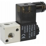 Electrovalva 3/2 NC cu bobina si conector cu led prezenta tensiune G1/8" - 24VAC