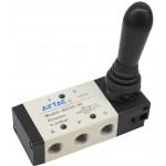 Distribuitor manual cu levier 5/2 cu retinere 1/8"