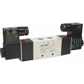 Electrovalva bistabila 5/2 cu bobine si conectori cu led prezenta tensiune G3/8" - 24VDC