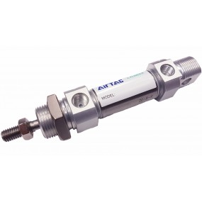 Cilindru pneumatic rotund ISO 6432 cu franare Ø20 Cursa 75 mm 20x75