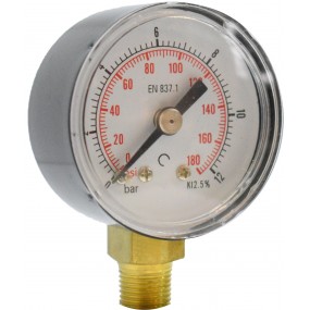 Manometru carcasa metalica radial Ø50  0-12 bar
