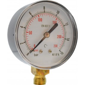 Manometru carcasa metalica radial Ø50  0-16 bar