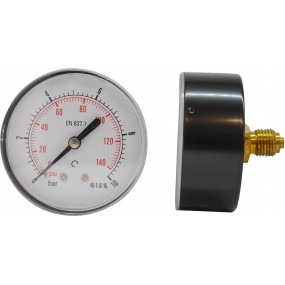 Manometru carcasa metalica posterior Ø63  0-10 bar