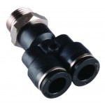 Conector rapid push-in Y cu filet exterior 1/8 - 4