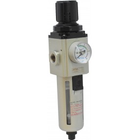 Filtru 40 microni cu regulator de presiune si manometru exterior 1/4"