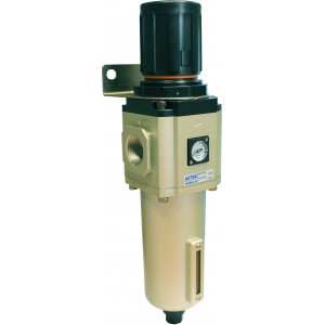 Filtru 40 microni cu regulator de presiune si manometru exterior purjare automata 3/4"