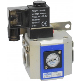 Valva pornire lenta 1/2 " cu bobina si conector cu led prezenta tensiune 24VAC